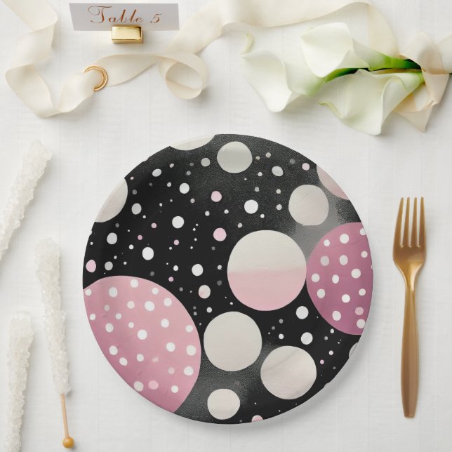 Pink Petals Paper Plate (Wedding)