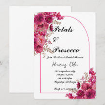 PINK PETALS & PROSECCO BRIDAL SHOWER INVITATION