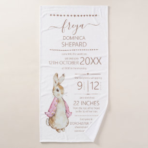 Pink Peter the Rabbit Bath Towel