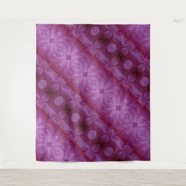 Pink Petunia Ikat 3 Tapestry (Front)