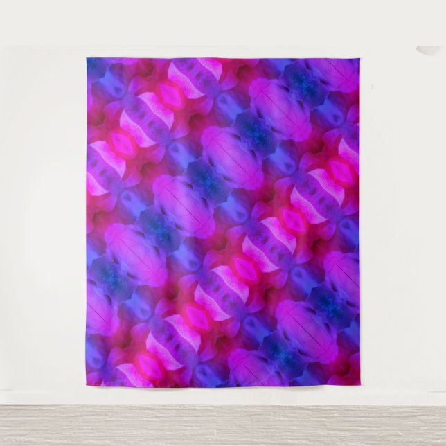 Pink Petunia Ikat Miami Tapestry (Front)