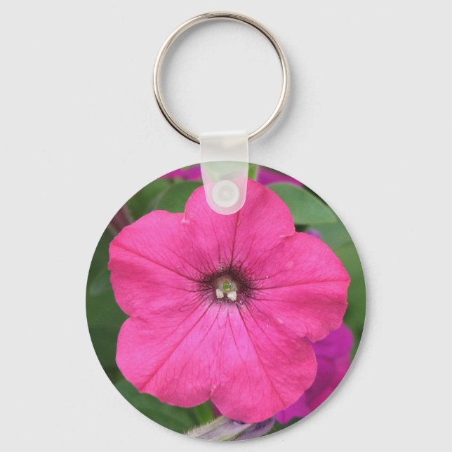 Pink Petunia Key Ring (Front)