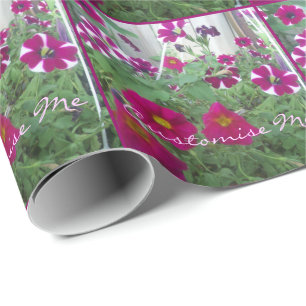 Pink Petunias Wrapping Paper