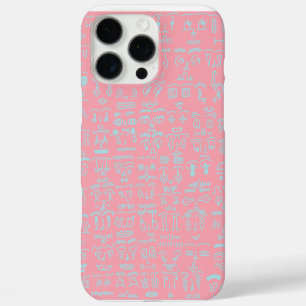 Pink Phone Case with Blue Doodle Pattern - Artisti
