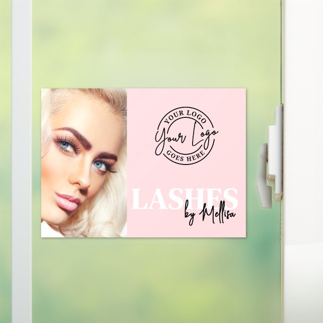 Pink Photo Logo Lashes (Pink Photo Logo Lashes Window Cling)