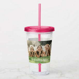 Pink Photo Personalised Acrylic Tumbler