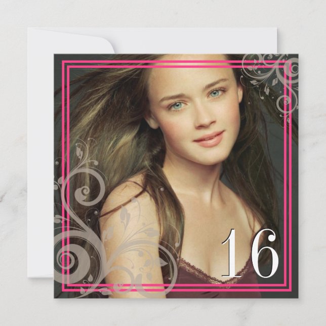 Pink Photo - Sweet 16 Invitation (Front)