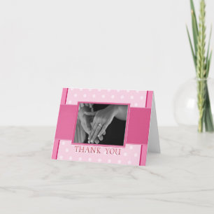 Pink Photo Thank You Card