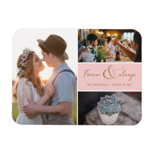 Pink Photo Thank You Collage Forever & Always Magnet