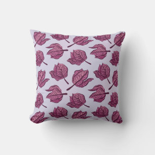 Pink Physalis Flower Pattern Pastel Botanical Cushion