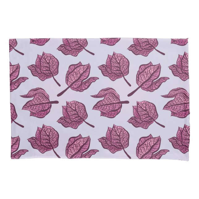Pink Physalis Flower Pattern Pastel Botanical Pillowcase (Front)