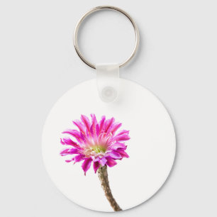 Pink Piazza cactus flower in bloom Key Ring