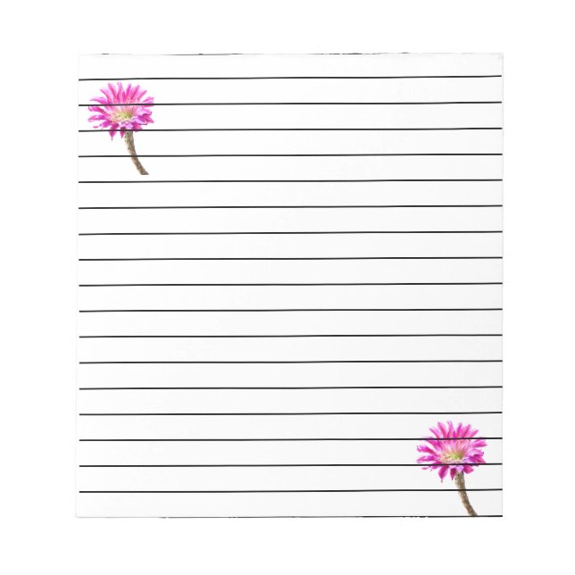 Pink Piazza cactus flower in bloom Notepad (Front)
