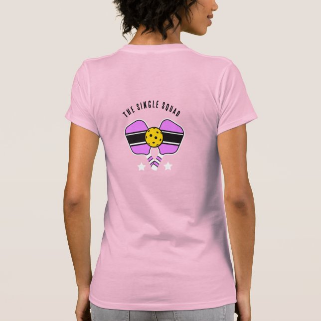 Pink Pickleball design Customisable name T-Shirt (Back)