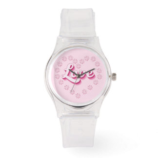 Pink Pickleball Love Valentines Day Heart Watch