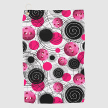 Pink Pickleball Pattern Sweat Towel