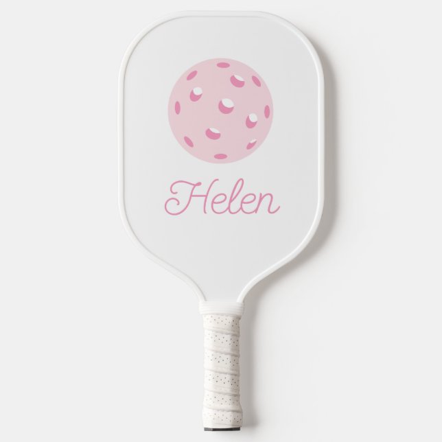Pink Pickleball Personalised Paddle (Front)