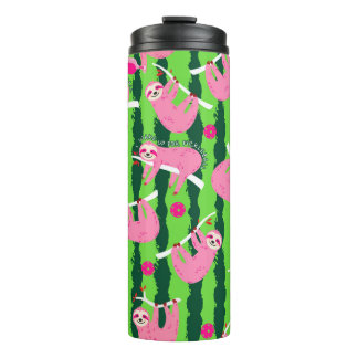 Pink pickleball sloths 🦥 thermal tumbler