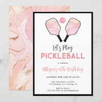 Pink Pickleball Sports Theme girl birthday party