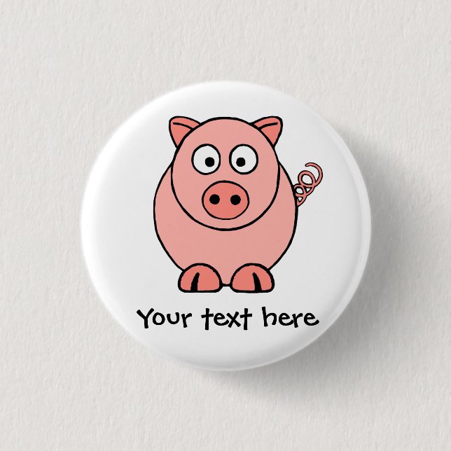 Pink Pig 3 Cm Round Badge (Front)