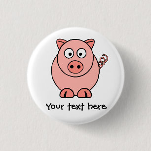 Pink Pig 3 Cm Round Badge