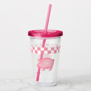 Pink Pig Acrylic Tumbler