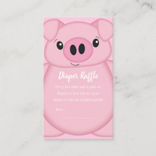 Pink Pig Baby Shower Enclosure Card