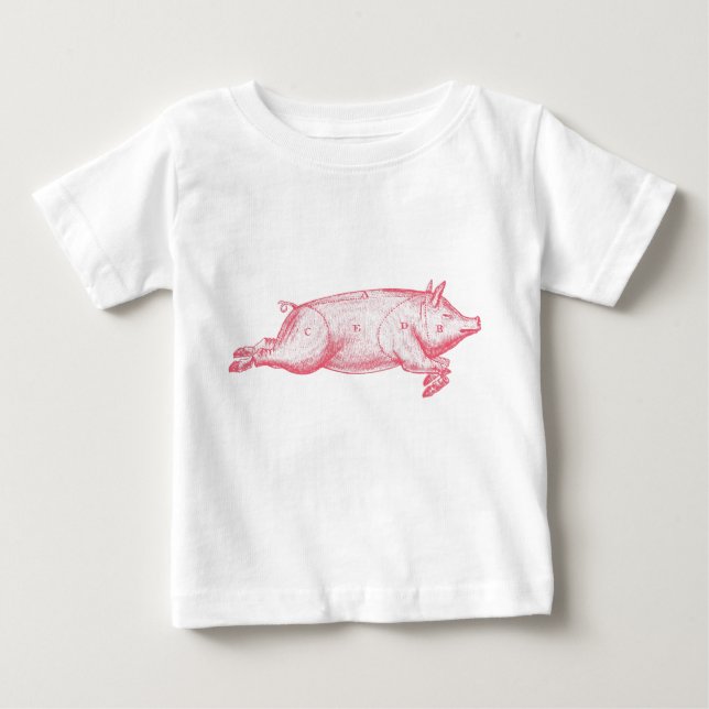 Pink Pig Baby T-Shirt (Front)