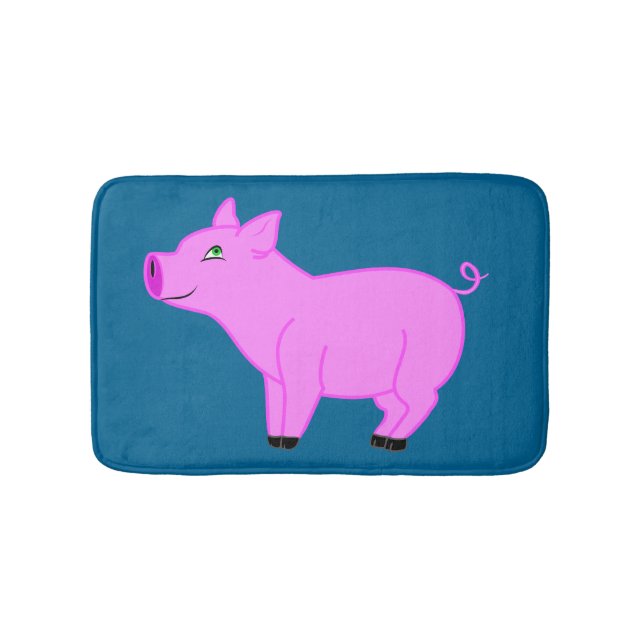 Pink Pig Bath Mat (Front)