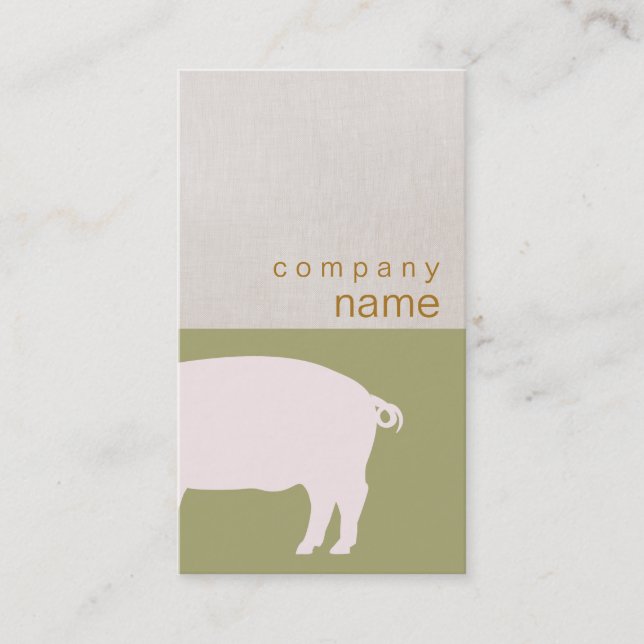 Pink Pig Business Card (Front)