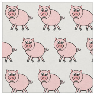 Pink Pig Fabric