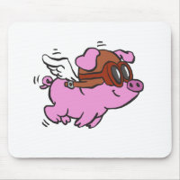 Pink pig flying cartoon | choose background colour