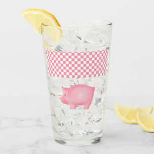 Pink Pig Glass Cup