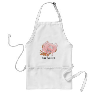 Pink pig KISS THE COOK Standard Apron