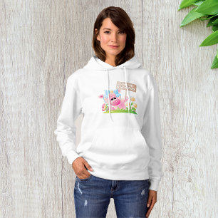 Pink Pig Nursery Never Hurry Never Worry Hoodie