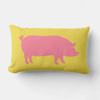 Pink Pig on Yellow
