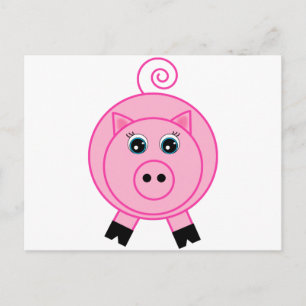 Pink Pig Postcard
