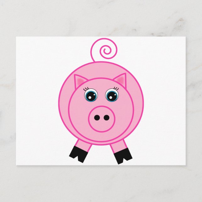 Pink Pig Postcard (Front)