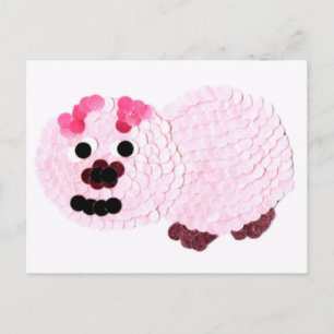 Pink Pig Postcard