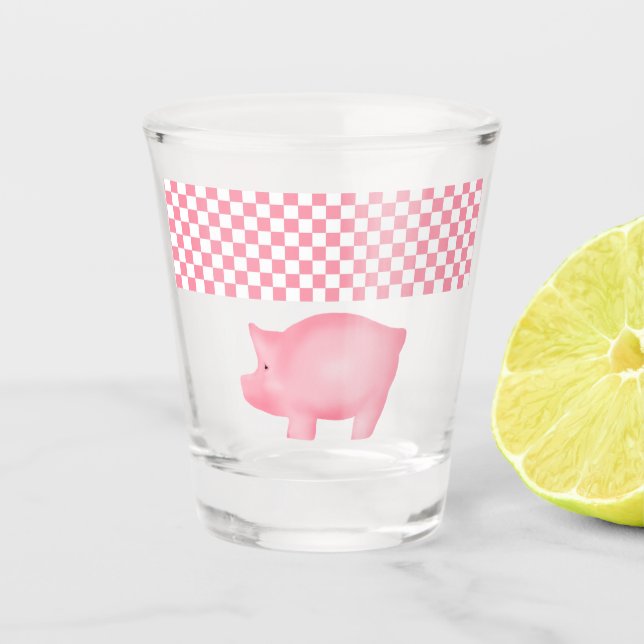 Pink Pig Shot Glass (Front)