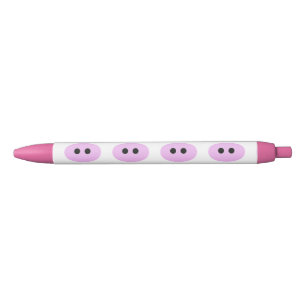 Pink Pig Snout Black Ink Pen