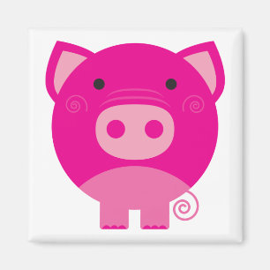 Pink Pig Tshirts and Gifts Magnet