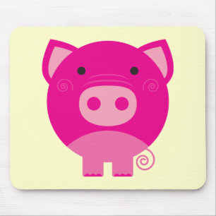 Pink Pig Tshirts and Gifts Mouse Pad
