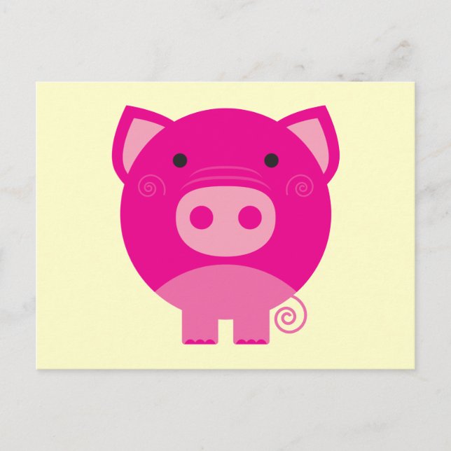 Pink Pig Tshirts and Gifts Postcard (Front)