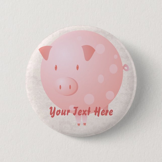 Pink Piggy Button (Front)