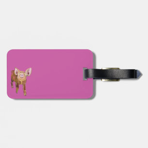 Pink Piggy Luggage Tag