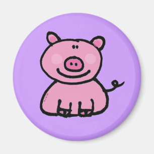 Pink piggy magnet