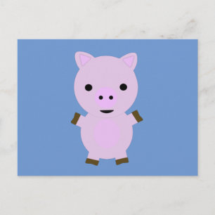 Pink Piggy Postcard