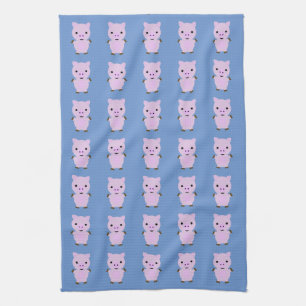 Pink Piggy Tea Towel