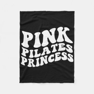 Pink Pilates Princess Aesthetic Mind Body Yoga Wor Fleece Blanket